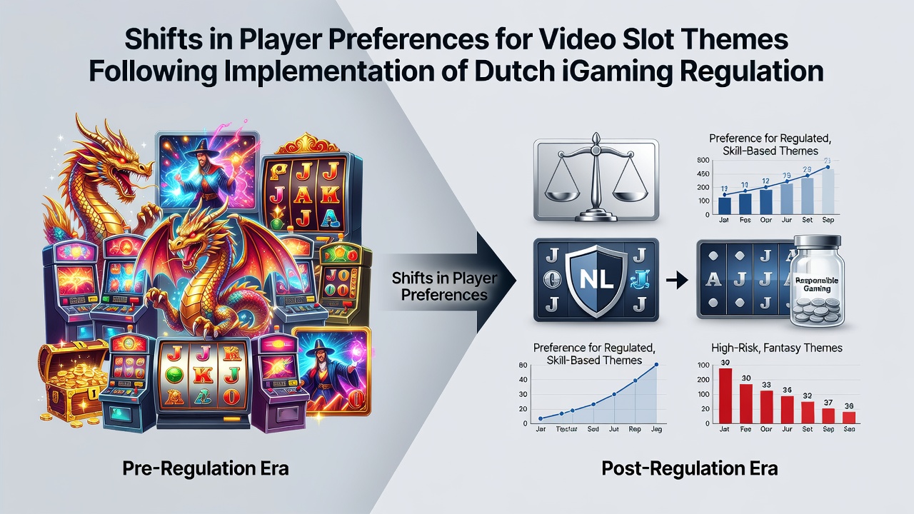 Grafiek met data over verschuivingen in slot thema voorkeuren onder Nederlandse spelers